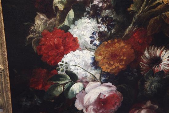 Manner of Mario Dei Fiori (1603-1673) Still life of flowers 27 x 25in.